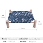 Cat Bed House Outdoor Universal Pet Bed Removable Breathable Pet Hammocks Bed for Cat Small Dog Durable Wood Frame Canvas Beds - Image 5