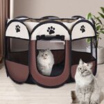 Pet nest pet dog cat delivery room foldable cat nest pet fence tent octagonal cage pet supplies - Image 6