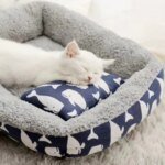Soft Pet Bed Cat Bed Dog Bed Pet Mattress with Pillow Winter Warm Comfortable Sleeping Mat for Cats Dogs Plush Cat Mat Cat House - Image 2