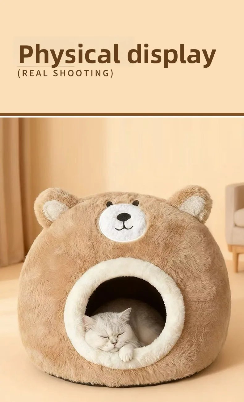 Cat nest autumn and winter pet nest cat house cat bed house nest thickened warm cat sleeping cradle nest kitten kennel