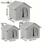 KEMORELA Stray Cat Bed Warmer - 3 Sizes of Comfortable Room-Shaped Shelter for Cats & Dogs, Durable Oxford Cloth, All-Season - Image 6