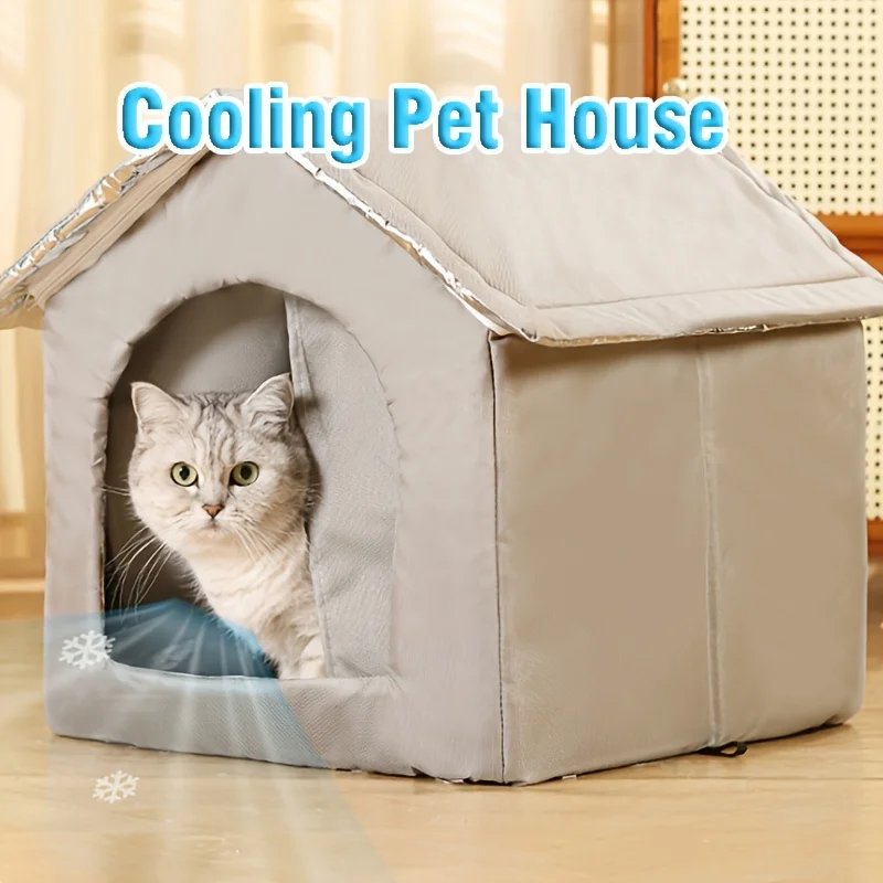 KEMORELA Stray Cat Bed Warmer - 3 Sizes of Comfortable Room-Shaped Shelter for Cats & Dogs, Durable Oxford Cloth, All-Season