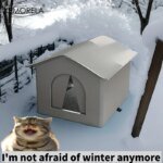 KEMORELA Stray Cat Bed Warmer - 3 Sizes of Comfortable Room-Shaped Shelter for Cats & Dogs, Durable Oxford Cloth, All-Season