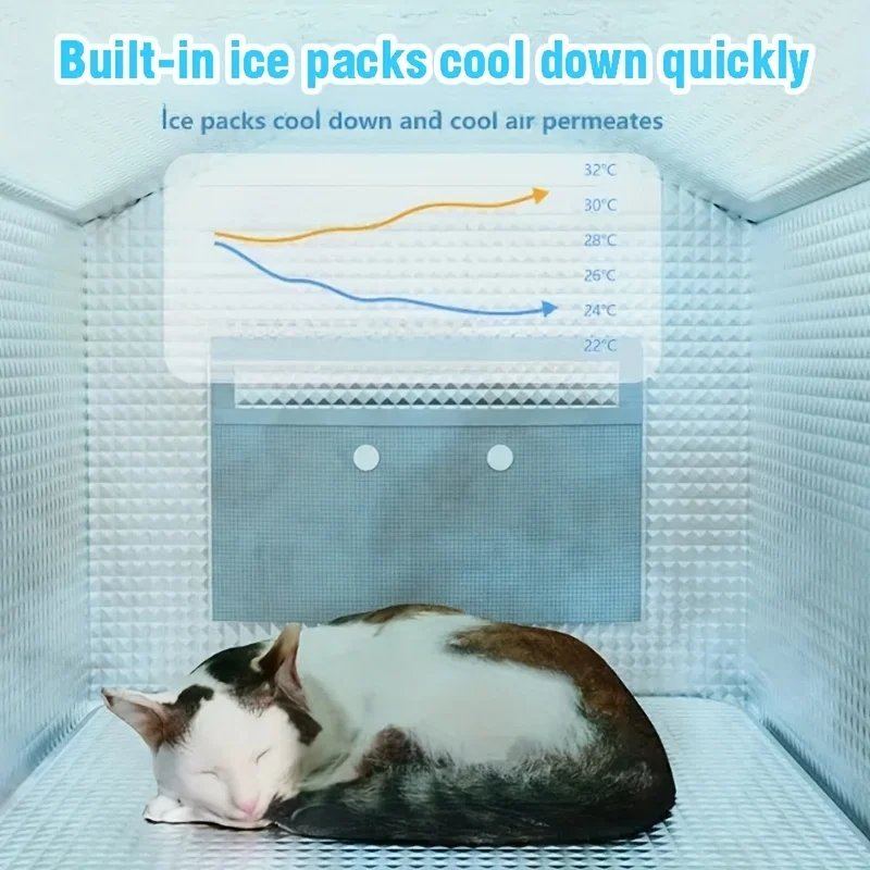 KEMORELA Stray Cat Bed Warmer - 3 Sizes of Comfortable Room-Shaped Shelter for Cats & Dogs, Durable Oxford Cloth, All-Season