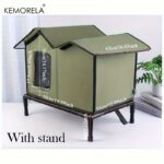 KEMORELA Winter Outdoor Warm Cat Shelter with Shelf Durable Oxford Cloth Construction, Windproof Design,for Small Breeds & Cats - Image 3