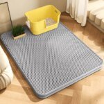 Extra Large Cat Litter Mat Heavy Duty Waterproof 2 Layer Non Slip Washable Pet Floor Protector Litter Box Sand Stopper