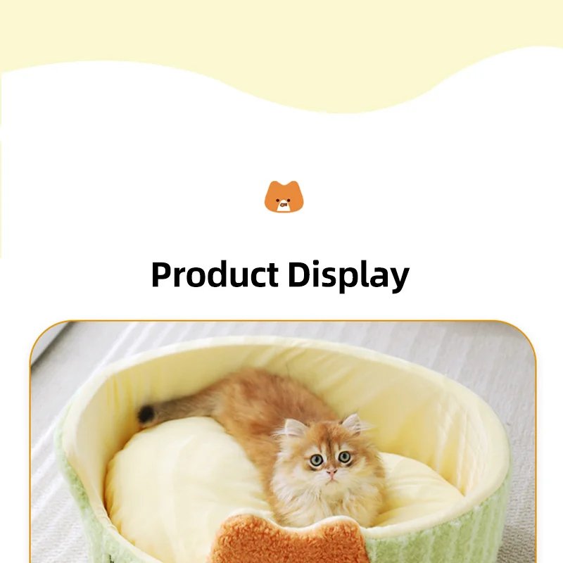 HOOPET Cats Bed Dogs Nest Pet Bed Kennel Non-Slip Winter Warm Small Dog Kennel Sleeping Soft Puppy Cushion Pet Supplies