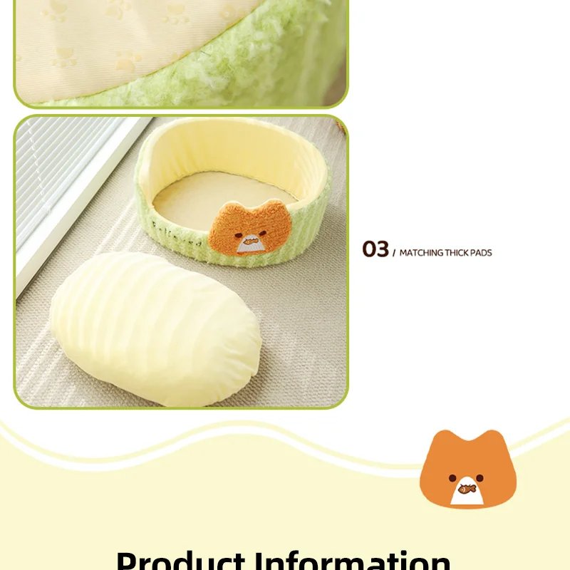 HOOPET Cats Bed Dogs Nest Pet Bed Kennel Non-Slip Winter Warm Small Dog Kennel Sleeping Soft Puppy Cushion Pet Supplies