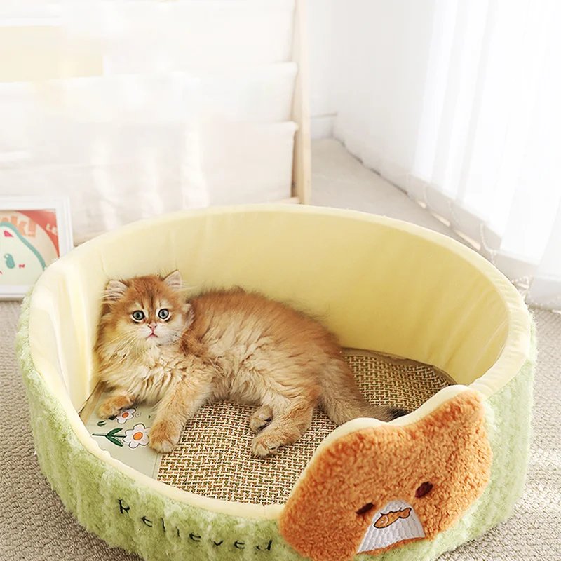 HOOPET Cats Bed Dogs Nest Pet Bed Kennel Non-Slip Winter Warm Small Dog Kennel Sleeping Soft Puppy Cushion Pet Supplies