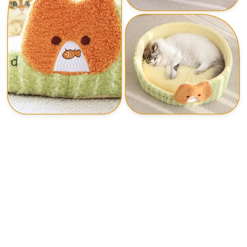 HOOPET Cats Bed Dogs Nest Pet Bed Kennel Non-Slip Winter Warm Small Dog Kennel Sleeping Soft Puppy Cushion Pet Supplies