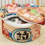 Pet Dog Cat House Kennel Super Large Instant Noodle Warm Dog Cat Nest Beds Cushion Cup Cozy Nest - Image 4