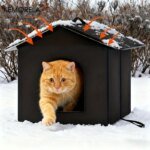 KEMORELA Large Winter Outdoor Cat House & Dog Kennel with Insulated Plush Interior, Easy Assembly,Durable Oxford Fabric for Cats - Image 2