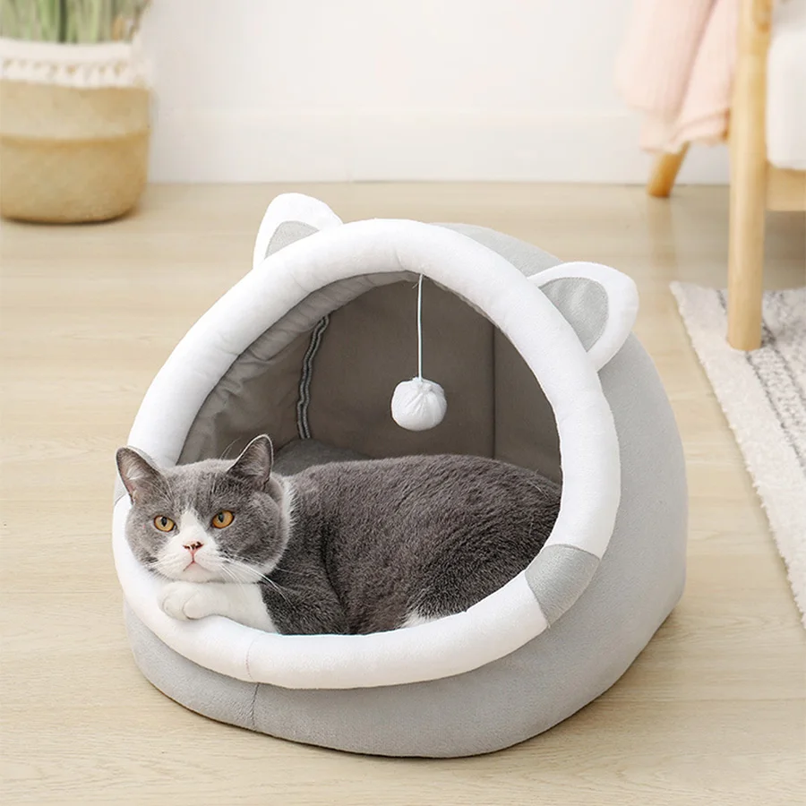 Cute Cat Bed Pet House Kitten Lounger Cushion Washable Puppy Basket Mat Soft Mat Bag Cave Cats Bed for Cats House Bed Supplies Cute Cat Bed Pet House Kitten Lounger Cushion Washable Puppy Basket Mat Soft Mat Bag Cave Cats Bed for Cats House Bed Supplies