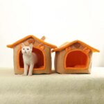 Cat House Semi-Enclosed Four-Season Universal Pet Nest Small Pet Shelter Washable Pet Supplies - Image 5