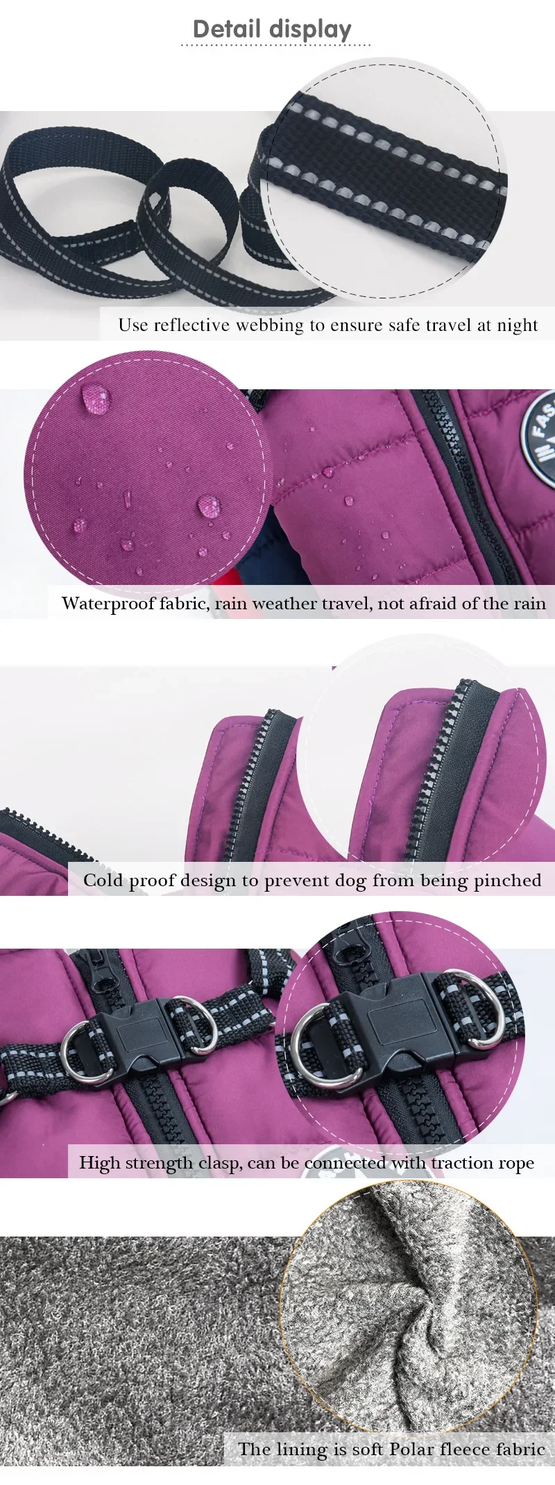 Large Pet Dog Jacket With Harness Winter Warm Dog Clothes For Labrador Waterproof Big Dog Coat Chihuahua French Bulldog Outfits Large Pet Dog Jacket With Harness Winter Warm Dog Clothes For Labrador Waterproof Big Dog Coat Chihuahua French Bulldog Outfits