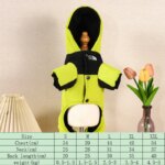 New winter dog clothes with fleece and thickened cotton coat, warm hooded four-legged pet clothing - Image 6