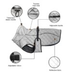 Reflective Pet Dog Outdoor Jacket Pet Coat Vest Winter Warm Reflective Cotton Dogs Clothing for Large Middle Dogs  Labrador - Image 3