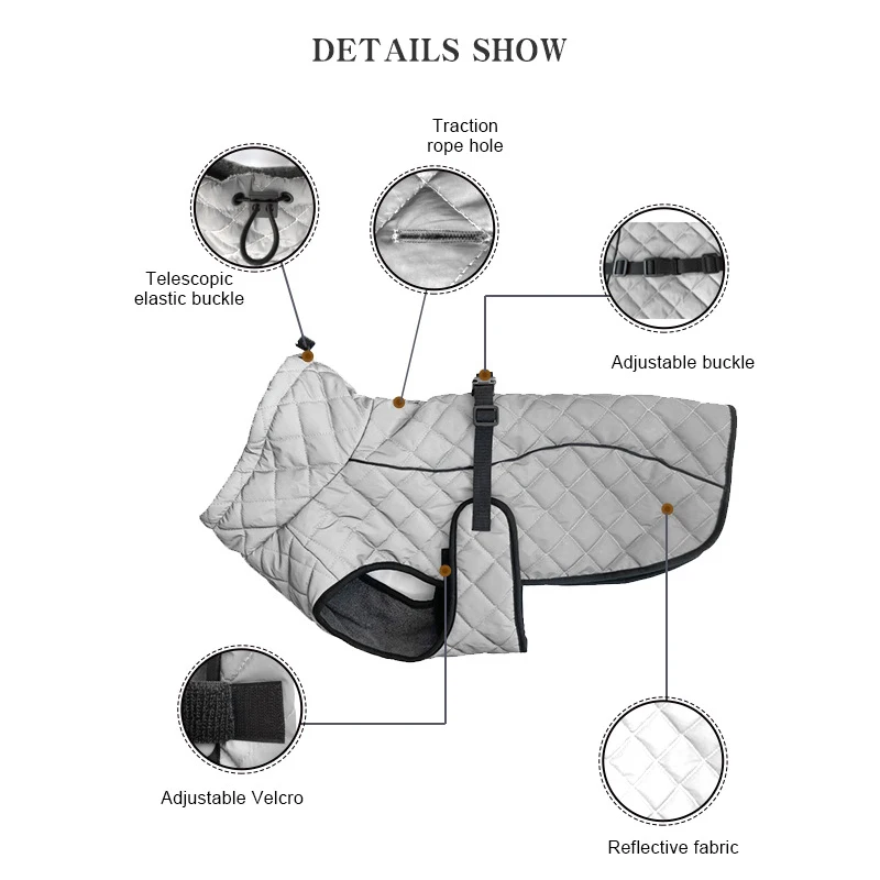 Reflective Pet Dog Outdoor Jacket Pet Coat Vest Winter Warm Reflective Cotton Dogs Clothing for Large Middle Dogs Labrador Reflective Pet Dog Outdoor Jacket Pet Coat Vest Winter Warm Reflective Cotton Dogs Clothing for Large Middle Dogs Labrador