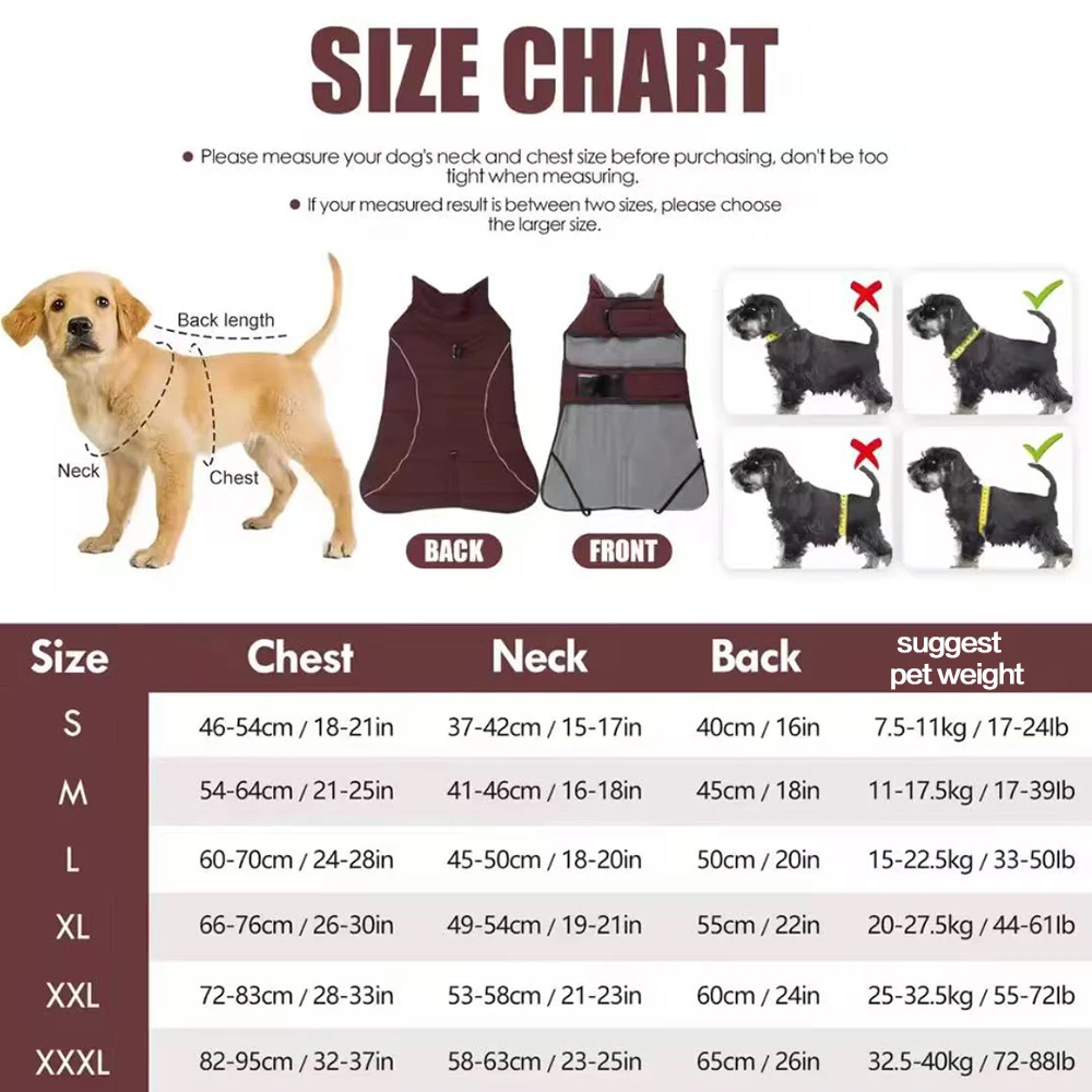 New Dog Winter Jacket Waterproof Reflective Pet Coat Outdoor Vest Warm Cotton Dogs Clothing for Large Middle Dogs Clothes New Dog Winter Jacket Waterproof Reflective Pet Coat Outdoor Vest Warm Cotton Dogs Clothing for Large Middle Dogs Clothes