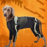 Pet Dog Halloween Costume Skeleton Dog Transformation Outfit Comfortable and Cool Large Dog Clothes Pet Supplies