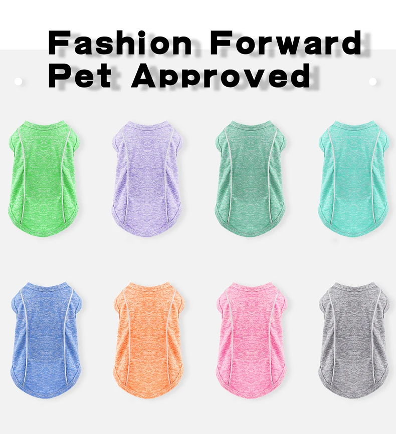Sun Protection Dog Shirts with Reflective Strips, Quick Dry, Soft Stretchy Fabric, Available in Sizes for Small to Large Dogs! Sun Protection Dog Shirts with Reflective Strips, Quick Dry, Soft Stretchy Fabric, Available in Sizes for Small to Large Dogs!