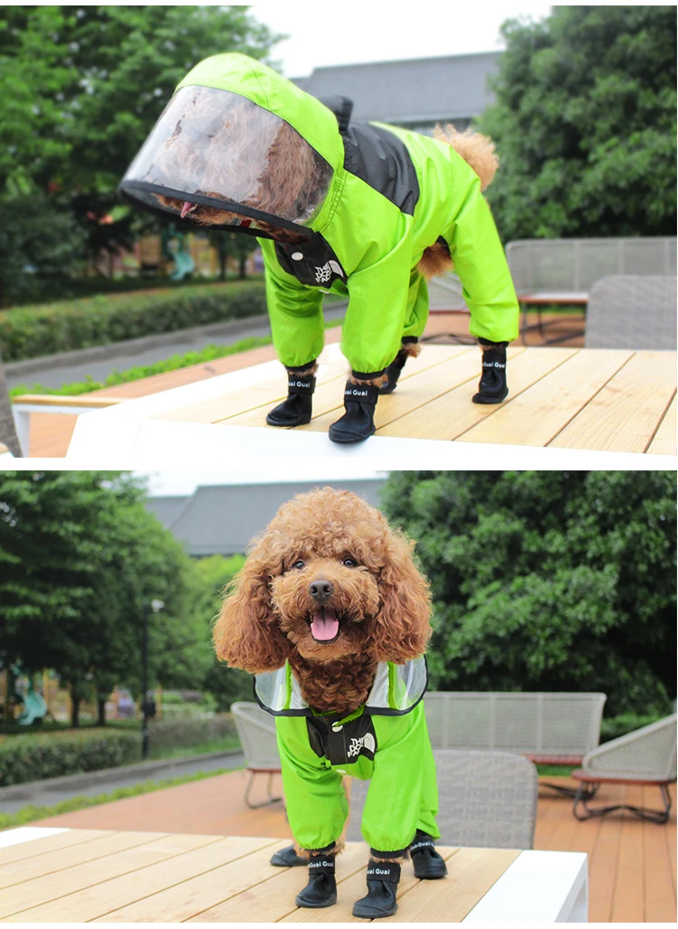 Pet Dog Raincoat The Dog Face Pet Clothes Jumpsuit Waterproof Dog Jacket Dogs Water Resistant Clothes for Dogs Pet Coat Pet Dog Raincoat The Dog Face Pet Clothes Jumpsuit Waterproof Dog Jacket Dogs Water Resistant Clothes for Dogs Pet Coat