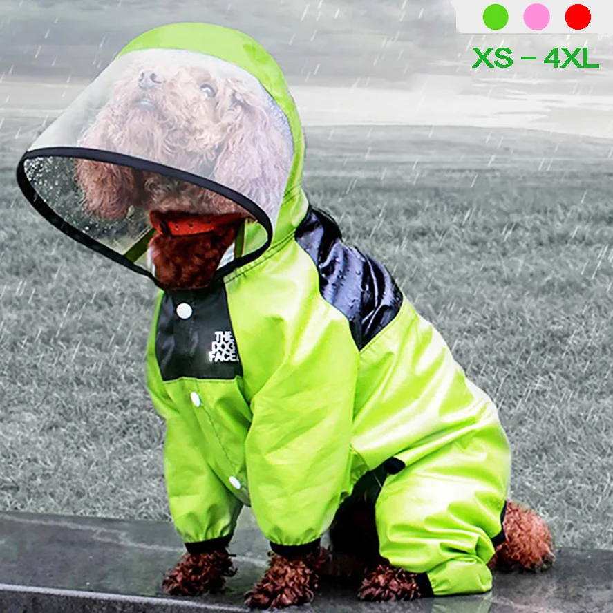116240-cpncfa.jpg Pet Dog Raincoat The Dog Face Pet Clothes Jumpsuit Waterproof Dog Jacket Dogs Water Resistant Clothes for Dogs Pet Coat - Image 1