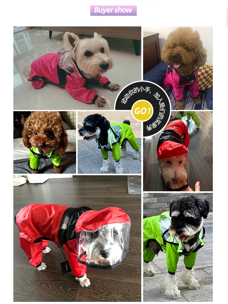 Pet Dog Raincoat The Dog Face Pet Clothes Jumpsuit Waterproof Dog Jacket Dogs Water Resistant Clothes for Dogs Pet Coat Pet Dog Raincoat The Dog Face Pet Clothes Jumpsuit Waterproof Dog Jacket Dogs Water Resistant Clothes for Dogs Pet Coat