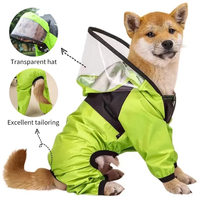 Pet Dog Raincoat The Dog Face Pet Clothes Jumpsuit Waterproof Dog Jacket Dogs Water Resistant Clothes for Dogs Pet Coat Pet Dog Raincoat The Dog Face Pet Clothes Jumpsuit Waterproof Dog Jacket Dogs Water Resistant Clothes for Dogs Pet Coat