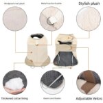 Dog Winter Warm Windproof Adjustable Lamb Fleece Jacket Thick Cotton Coat S M L XL Beige Brown Blue Army Green - Image 2