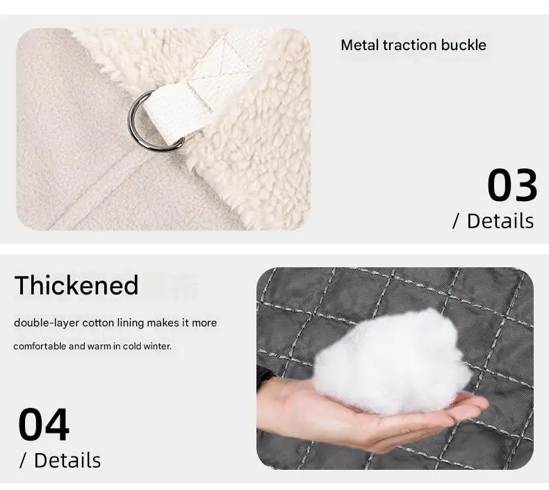 Dog Winter Warm Windproof Adjustable Lamb Fleece Jacket Thick Cotton Coat S M L XL Beige Brown Blue Army Green