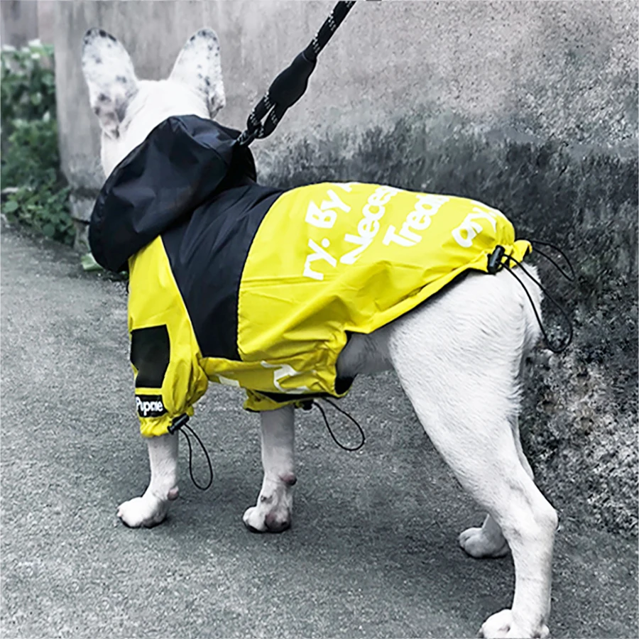 Pet Dog Waterproof Coat Dog Raincoat Reflective Dog Outdoor Clothes Hooded Jacket for Small Medium Large Dog Pet Supplies