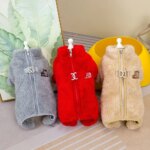 Winter Warm Pet Clothes Thick Warm Plush Dog Coat Jacket with Zipper for Small Dogs Cats Cozy Fleece Jumpsuit Chihuahua Costume - Image 4