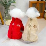 Winter Warm Pet Clothes Thick Warm Plush Dog Coat Jacket with Zipper for Small Dogs Cats Cozy Fleece Jumpsuit Chihuahua Costume - Image 2