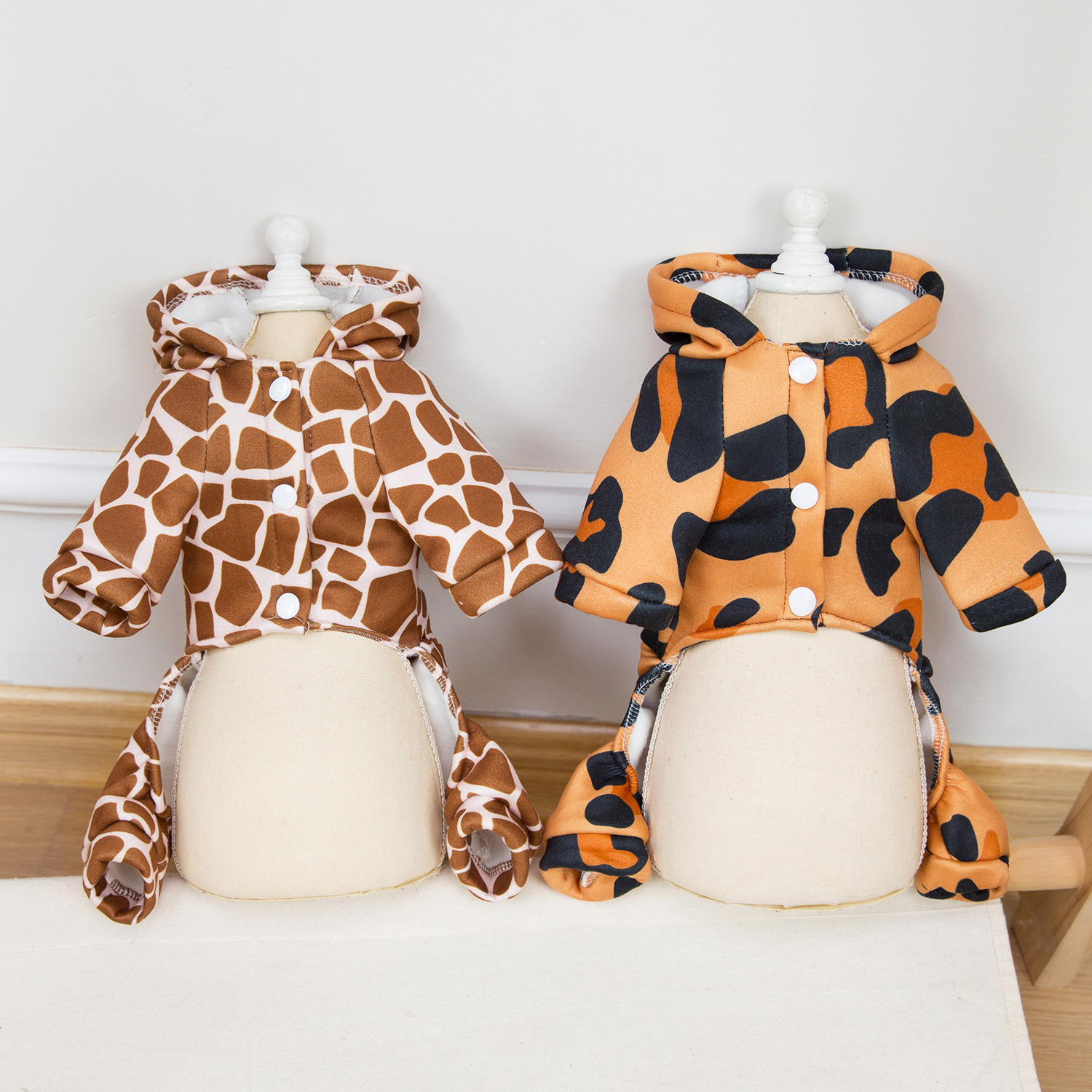 Leopard Print Pet Puppy Dog Four-legged With hooks Hoodie Clothes Small Dog spring and Winter Warm dog cat pet Clothes Leopard Print Pet Puppy Dog Four-legged With hooks Hoodie Clothes Small Dog spring and Winter Warm dog cat pet Clothes