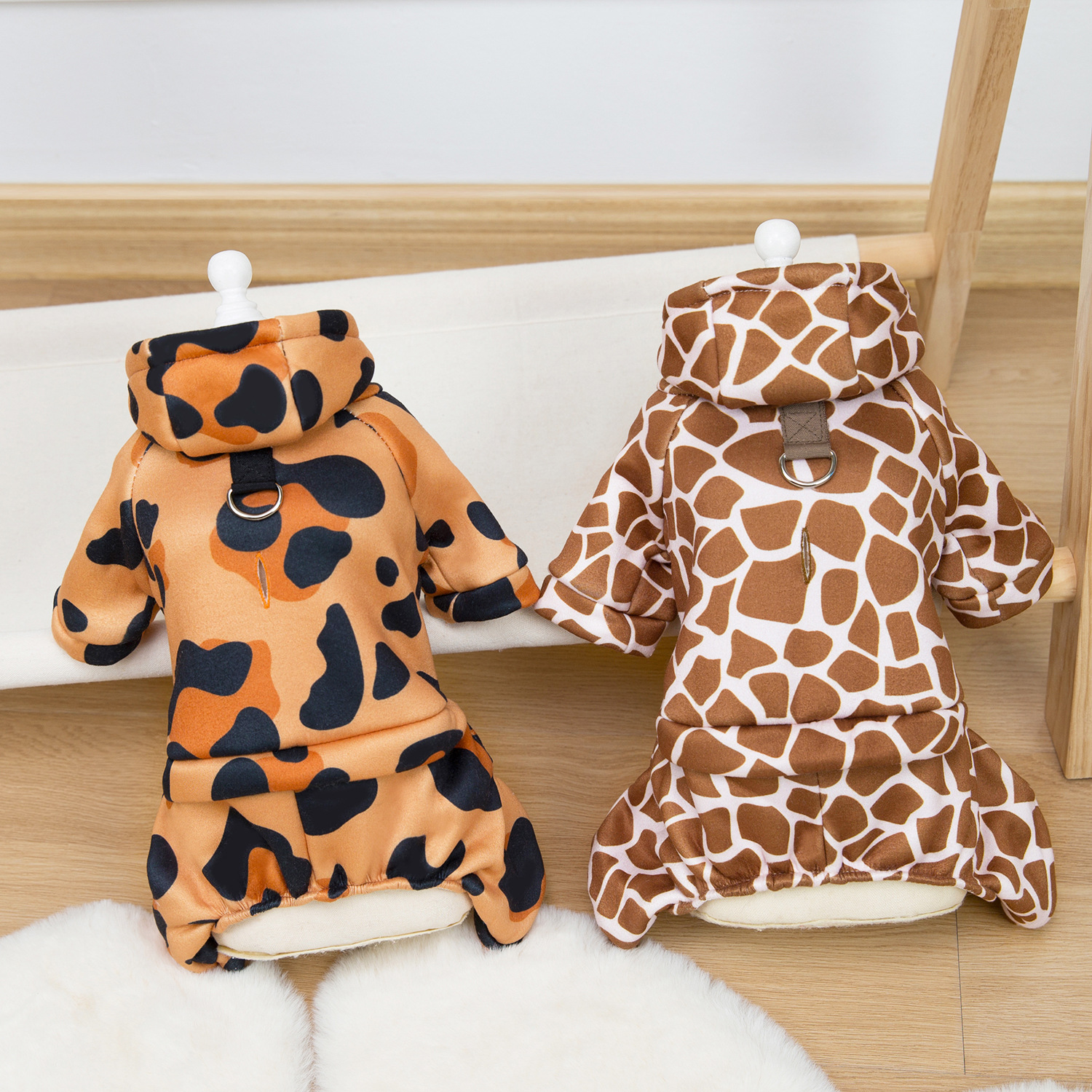 Leopard Print Pet Puppy Dog Four-legged With hooks Hoodie Clothes Small Dog spring and Winter Warm dog cat pet Clothes Leopard Print Pet Puppy Dog Four-legged With hooks Hoodie Clothes Small Dog spring and Winter Warm dog cat pet Clothes