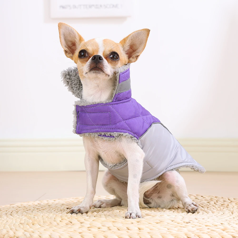 Winter Warm Dog Clothes High Collar Windproof Jacket For Small Large Dogs Cats Reflective Waterproof Pet Vest Coat Pug Overalls Winter Warm Dog Clothes High Collar Windproof Jacket For Small Large Dogs Cats Reflective Waterproof Pet Vest Coat Pug Overalls
