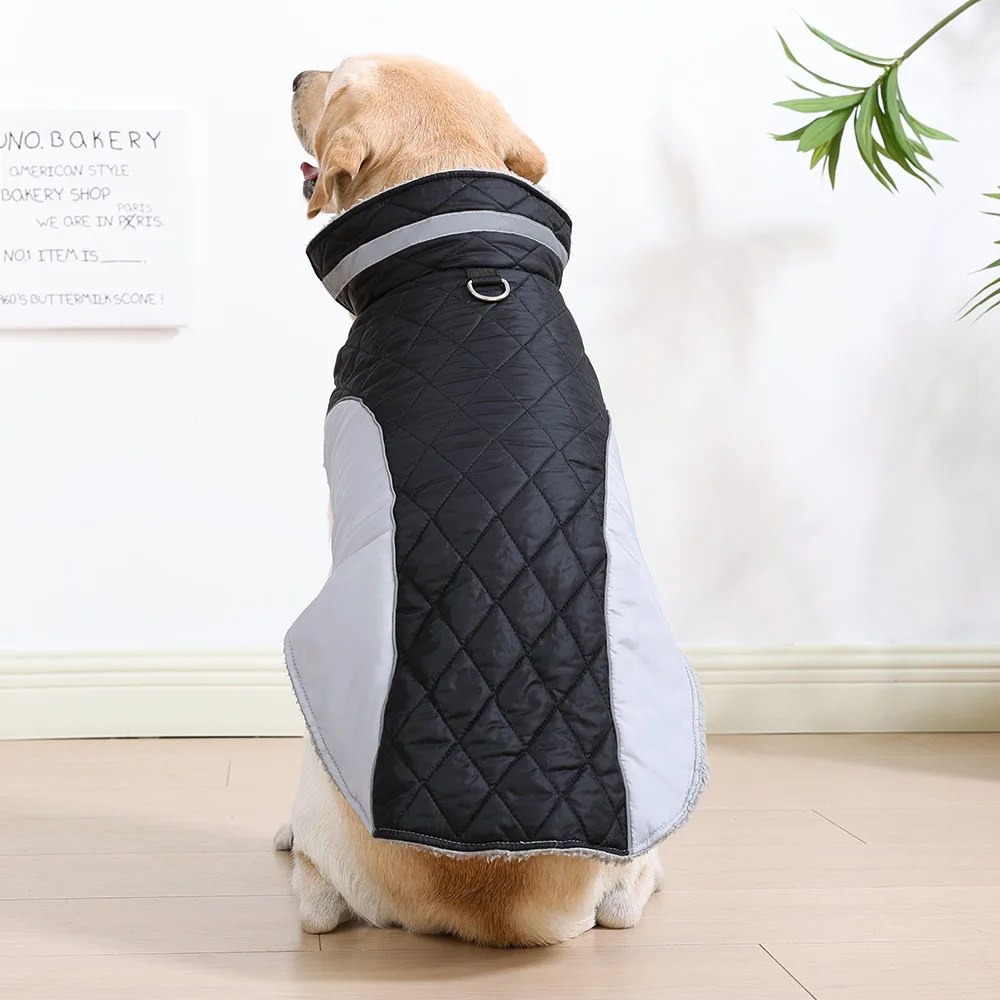 Winter Warm Dog Clothes High Collar Windproof Jacket For Small Large Dogs Cats Reflective Waterproof Pet Vest Coat Pug Overalls Winter Warm Dog Clothes High Collar Windproof Jacket For Small Large Dogs Cats Reflective Waterproof Pet Vest Coat Pug Overalls