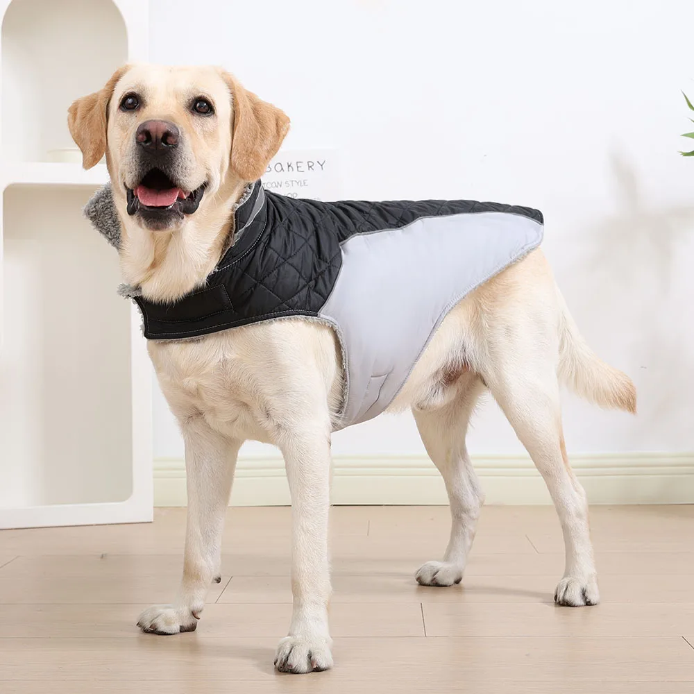 Winter Warm Dog Clothes High Collar Windproof Jacket For Small Large Dogs Cats Reflective Waterproof Pet Vest Coat Pug Overalls Winter Warm Dog Clothes High Collar Windproof Jacket For Small Large Dogs Cats Reflective Waterproof Pet Vest Coat Pug Overalls