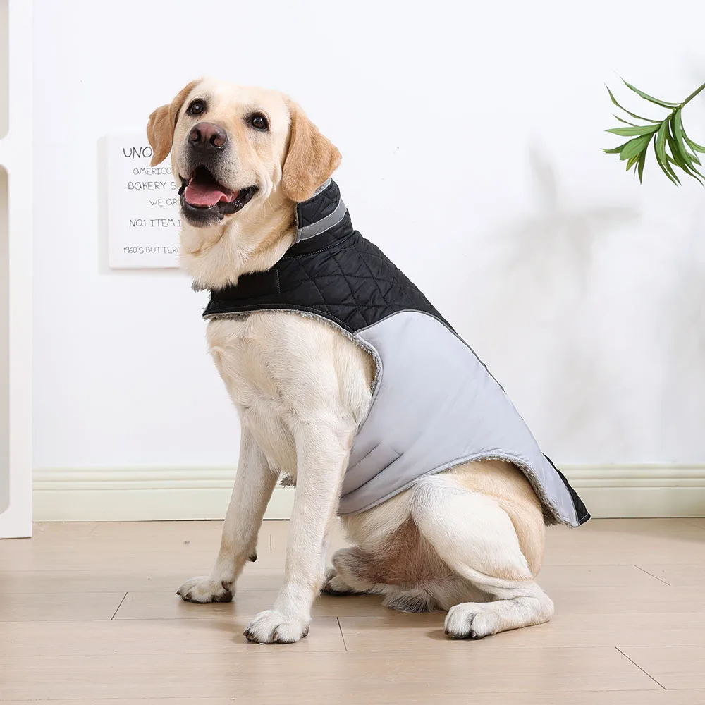 Winter Warm Dog Clothes High Collar Windproof Jacket For Small Large Dogs Cats Reflective Waterproof Pet Vest Coat Pug Overalls Winter Warm Dog Clothes High Collar Windproof Jacket For Small Large Dogs Cats Reflective Waterproof Pet Vest Coat Pug Overalls