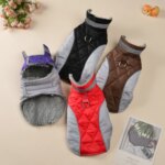 Winter Warm Dog Clothes High Collar Windproof Jacket For Small Large Dogs Cats Reflective Waterproof Pet Vest Coat Pug Overalls - Image 2