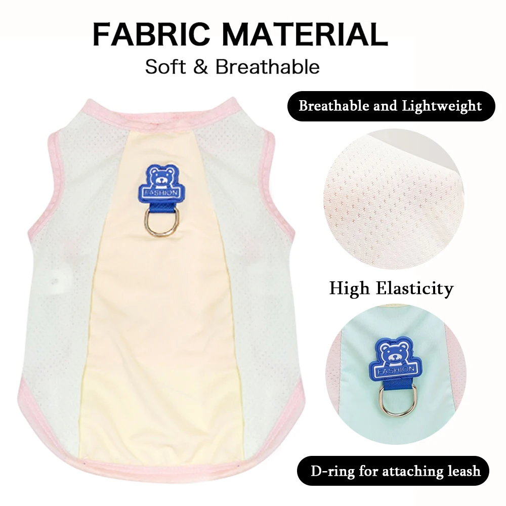 Cooling Dog Cat Vest Summer - Breathable Mesh UV Protection Sleeveless Shirt, Ice Silk Pet Cooling Jacket for Hot Weather Cooling Dog Cat Vest Summer - Breathable Mesh UV Protection Sleeveless Shirt, Ice Silk Pet Cooling Jacket for Hot Weather