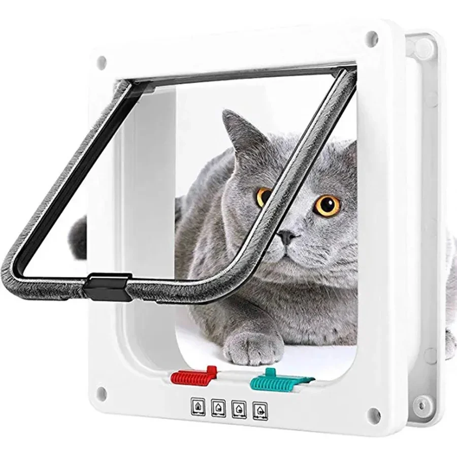 Weather Proof Cat Door 4 Way Locking for Cat up to 20 lbs for Interior Doors, Cabinet, Garage Doors 4 Sizes Pet Door Weather Proof Cat Door 4 Way Locking for Cat up to 20 lbs for Interior Doors, Cabinet, Garage Doors 4 Sizes Pet Door