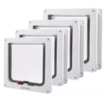 Weather Proof Cat Door 4 Way Locking for Cat up to 20 lbs for Interior Doors, Cabinet, Garage Doors 4 Sizes Pet Door - Image 4