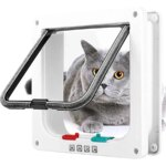 Weather Proof Cat Door 4 Way Locking for Cat up to 20 lbs for Interior Doors, Cabinet, Garage Doors 4 Sizes Pet Door - Image 2