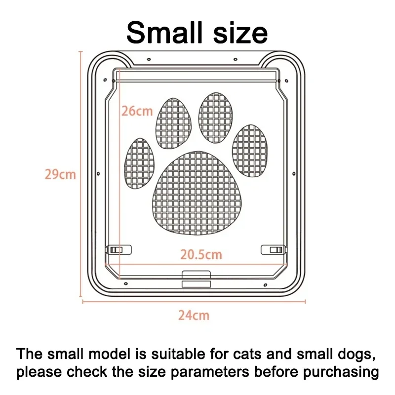 Pet Gate Cat Door Safe Lockable Magnetic Screen Outdoor Dogs Cats Window House Enter Freely Fashion Pretty Garden Easy Install