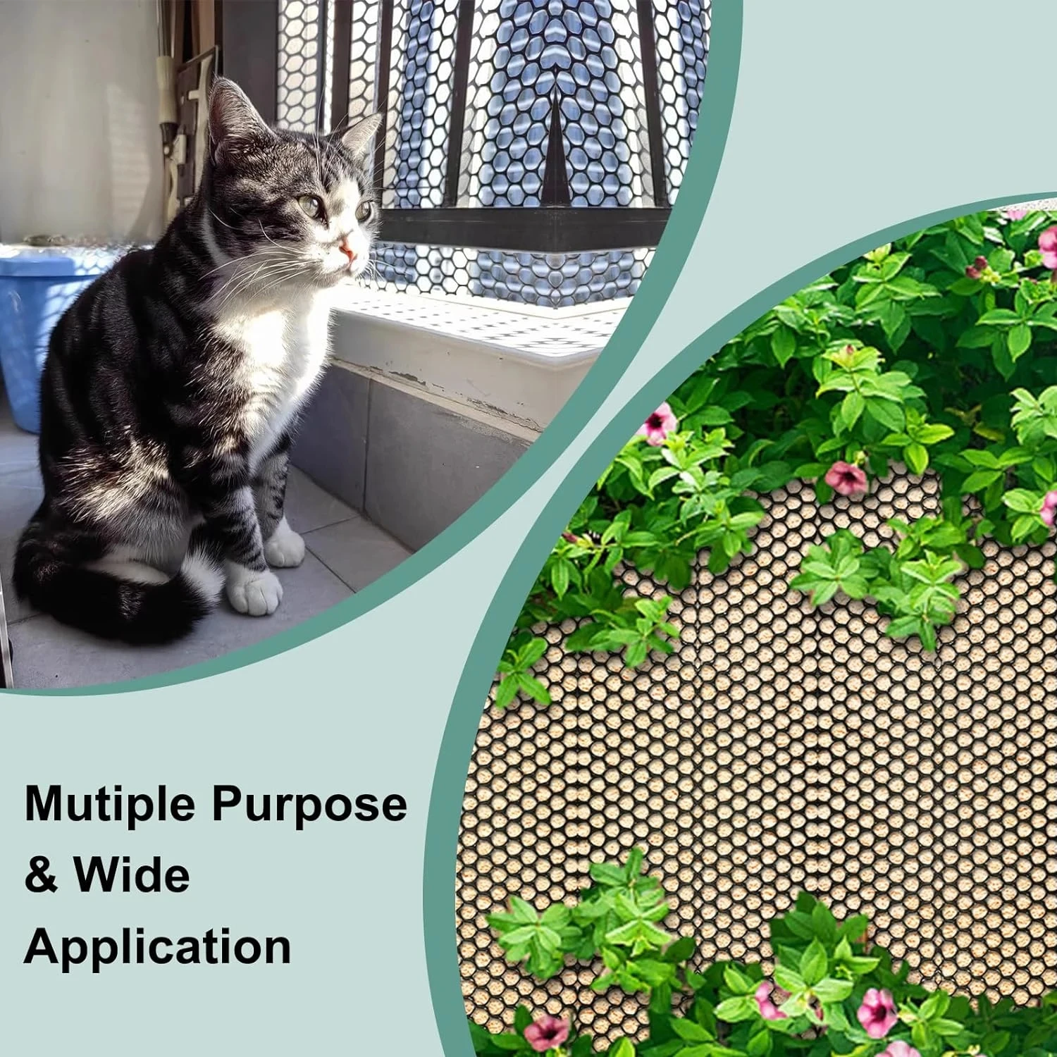 Durable Cat Balcony Safety Net, Plastic Mesh Guardrail for Pet Protection, Prevents Falls & Ensures Safe Resting Spaces for Cat Durable Cat Balcony Safety Net, Plastic Mesh Guardrail for Pet Protection, Prevents Falls & Ensures Safe Resting Spaces for Cat