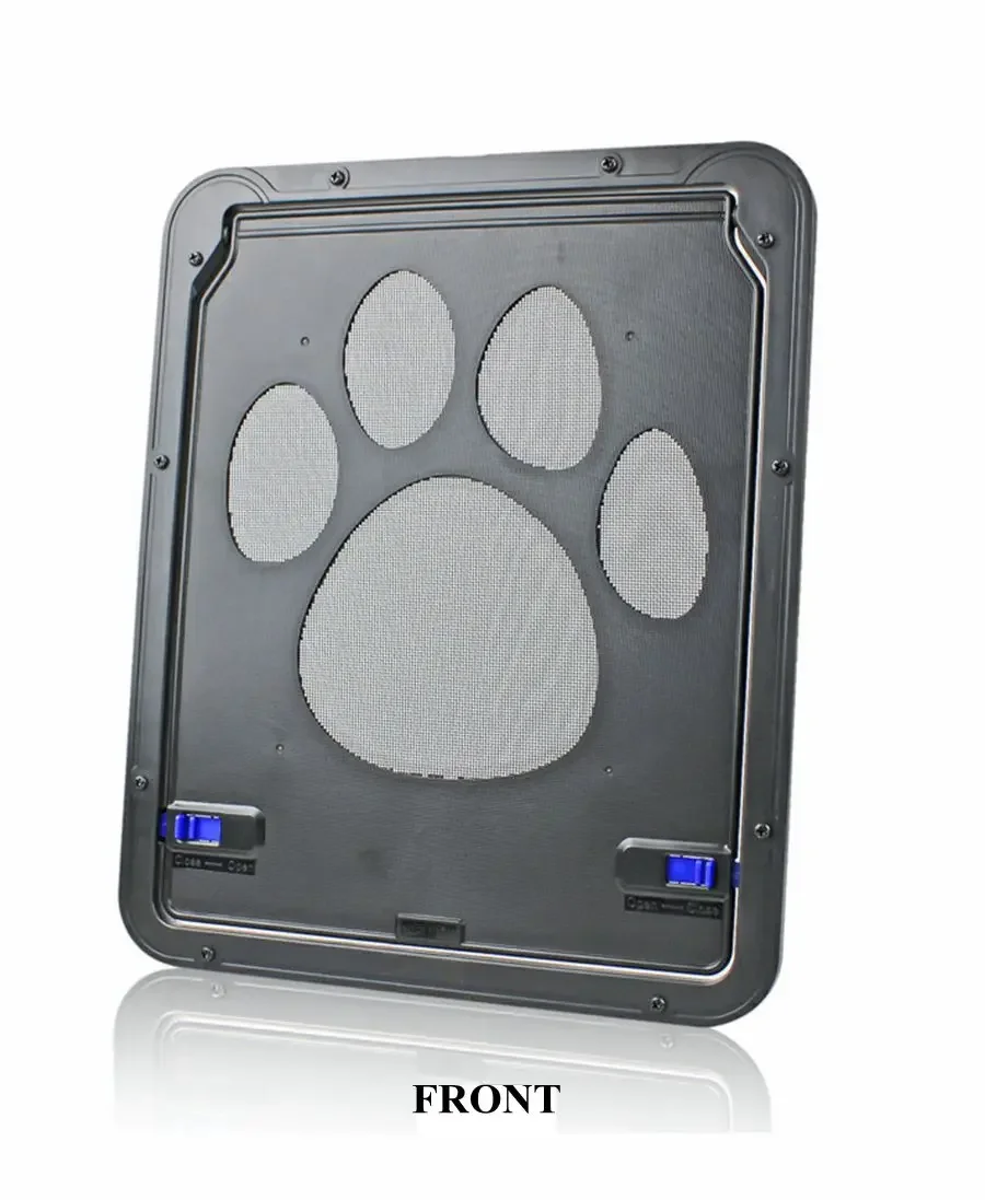 Pet Door New Safe Lockable Magnetic Screen Outdoor Dogs Cats Window Gate House Enter Freely Fashion Pretty Garden Easy Install