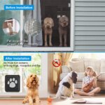 Dog Door for Screen Door,  Cat Door for Window Screen,Flap Opening 8 x 10 inches, ,Lockable Magnetic Flap Screen - Image 4
