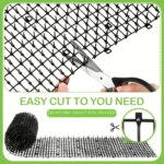 Black anti cat gill net, can be cut and spliced freely, with sharp plastic spikes that do not harm cats - Image 4